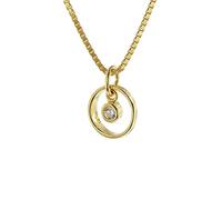 trendor Kinder Taufring-Anhänger Gold 333 mit Vergoldeter Silberkette zauberhafter Taufschmuck für Mädchen, Jungen oder Mütter, Geschenkidee zur Taufe, 51098