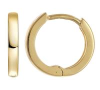 trendor Kleine Creolen 925 Silber Glanz Vergoldet Ohrringe ⌀ 12 mm 21736 | Ohrschmuck für Damen, Herren und Kinder, Huggie-Creolen aus Sterlingsilber, Silber-Creolen goldplattiert, Schmuck-Geschenk
