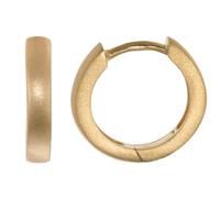 trendor Kleine Creolen 925 Silber vergoldet Ohrringe ⌀ 12,5 mm 21704 | edler Schmuck für Damen, Herren und Kinder, Ohrring-Paar aus vergoldetem Sterlingsilber,