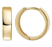 trendor Kleine Creolen 925 Silber vergoldet Ohrringe ⌀ 13,5 mm 21981 | Ohrschmuck für Frauen, Männer und Kinder, Huggies Sterlingsilber, vergoldete Scharnier-Creolen, Silber-Ohrringe goldplattiert