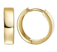 trendor Kleine Creolen 925 Silber Vergoldet Ohrringe ⌀ 13,5 mm 21982 | Silber-Ohrringe für Frauen, Männer und Kinder, Huggies Sterlingsilber vergoldet, Scharnier-Creolen goldplattiert, Ohrschmuck
