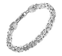 trendor Schmuck 08646 Königskette Armband für Männer 925 Silber 6 mm breit