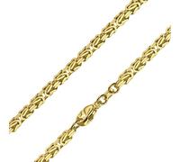 trendor Königskette Collier Gold auf 925 Silber 2,8 mm Breite 51570 | wunderschöne Geschenkidee, Halsschmuck für Damen und Herren,