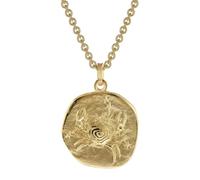 trendor Schmuck Krebs Sternzeichen Ø 20 mm Herren-Halskette Gold auf Silber 39070-07