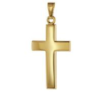 trendor Kreuz-Anhänger 26 mm Gold 750/18 Karat Damen und Herren Goldanhänger, modischer Kreuzanhänger, Geschenkidee, eleganter Schmuck aus Echtgold 75415