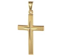trendor Schmuck 75087 Kreuz-Anhänger 585 Gold/14 Karat 31 x 16 mm