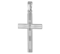 trendor Kreuz-Anhänger 925 Silber Rhodiniert 24 mm für Damen und Herren Schmuckstück für Damen und Herren, zeitloses Accessoire, 21312