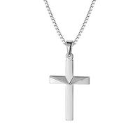 trendor Kreuz-Anhänger an Halskette für Männer Silber 925 08477-50
