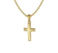 trendor Kreuz Anhänger für Kinder Gold 333 + Halskette Silber vergoldet 75692-38 38 cm