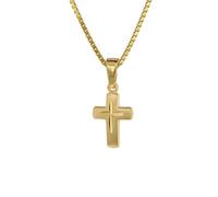 trendor Schmuck 75273 Kreuz-Anhänger für Kinder Gold 585 (14 Kt.) + Plattierte Kette