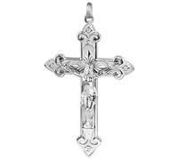 trendor Schmuck 35789 Kreuz Anhänger für Männer 925 Silber 65 mm