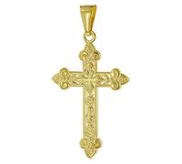 trendor Schmuck Kreuz-Anhänger Gold 333 (8 Karat) 35 x 24 mm 51997