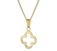 trendor 28167 Kreuz-Anhänger Gold 333/8K mit vergoldeter Silberkette 45 cm