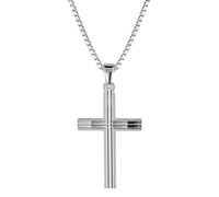 trendor Kreuz mit Herren-Halskette 925 Silber Kette Herren Kreuz-Anhänger, modische Geschenkidee, zeitloser Herrenschmuck 08480-50 50 cm