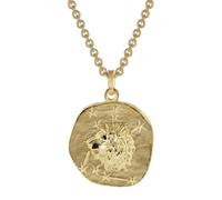 trendor Schmuck Löwe Sternzeichen Ø 20 mm Herren-Halskette Gold auf Silber 39070-08