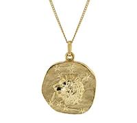 trendor 41960-08 Löwe Sternzeichen Ø 20 mm mit 333/8K Goldkette für Herren 50 cm