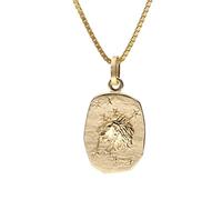 trendor 15382-08 Löwe Sternzeichen Gold 333 / 8K mit vergoldeter Silberkette 45 cm