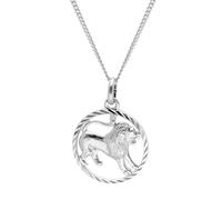 trendor Löwe Sternzeichen Halskette Silber 925 zeitloser Halsschmuck für Damen und Herren, elegantes Accessoire 68260-08-45 45 cm