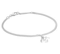 trendor Mädchen-Armband Glaube, Liebe, Hoffnung 925 Silber Rhodiniert diamantiertes Flachpanzerband, eleganter Armschmuck für Jugendliche und Kinder, 21582