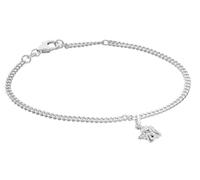 trendor Mädchen-Armband mit Engel 925 Silber Rhodiniert Panzerband 21588 | anschmiegsames Flachpanzerarmband, eleganter Schmuck für Kinder,
