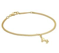 trendor Schmuck Mädchen-Armband mit Pferd 925 Silber Vergoldet Panzerband 21584