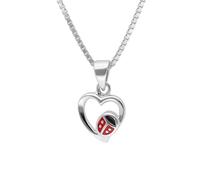 trendor Mädchen-Halskette mit Herz-Anhänger Silber 925 Collier 41677 | wunderschöner Halsschmuck, liebevolle Geschenkidee für Kinder,