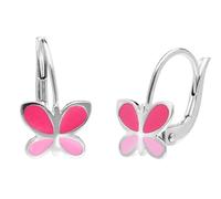 trendor Mädchen-Ohrringe Silber 925 Schmetterling zauberhafter Ohrschmuck für Mädchen aus Sterlingsilber, elegante Geschenkidee für Kids 41595