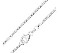 trendor Männer Halskette 925 Silber Diamantierte Ankerkette 1,75 mm