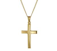 trendor 41910 Männer-Halskette mit Kreuz Gold 333/8K Kreuz-Anhänger 31 mm 45 cm