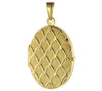 trendor Medaillon mit Netzmuster Gold 333 / 8K zauberhaftes Gold-Medaillon für Damen, einzigartiger Goldschmuck für Frauen, liebevolle Geschenkidee, 75535