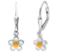 trendor Ohrringe für Mädchen Silber 925 mit Blüte Anhänger zauberhafter Ohrschmuck für Mädchen aus Sterlingsilber, elegante Geschenkidee für Kids 41591