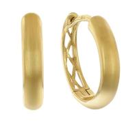 trendor 68753 Ohrringe Gold 333/8K Matt Creolen Ø 15 mm