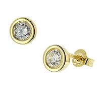 trendor Ohrringe Gold 333 / 8K Zirkonia Ohrstecker 51371 | zauberhafter Ohrschmuck für Damen, zeitlose Geschenkidee für Frauen,