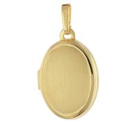 trendor Ovales Medaillon 925 Silber Vergoldet Anhänger 15x11 mm zeitloses Schmuckstück für Damen, elegantes Accessoire, 21568