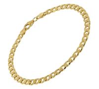 trendor Panzer-Armband Silber 925 vergoldet 5 mm Breite zauberhafter Armschmuck für Damen und Herren, modische Geschenkidee, 51320-19 19 cm