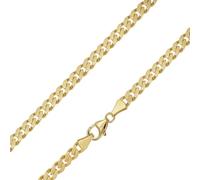 trendor Schmuck Panzerkette für Damen und Herren 925 Silber Vergoldet 5,4 mm 21046