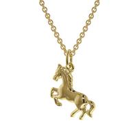 trendor Schmuck 35808 Pferd Anhänger Gold 333 mit plattierter Kette für Mädchen, 45 cm