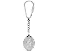 trendor Schlüsselanhänger Christophorus Silber 925 Schlüsselbund-Anhänger Heiliger Christophorus Silber-Anhänger Glücksbringer Geschenkidee Talisman 39034