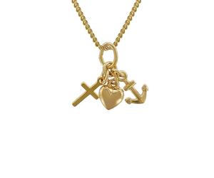 trendor Schmuck Anhänger für Kinder Gold 333 Glaube, Liebe, Hoffnung 35732