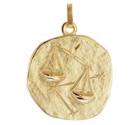 trendor Schmuck Anhänger Sternzeichen Waage 925 Silber Vergoldet Ø 20 mm 21300-10