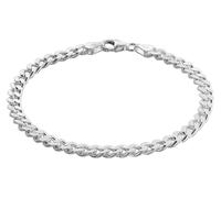 trendor Schmuck Armband für Männer Silber 925 Flachpanzer 4,7 mm breit 75136