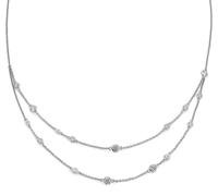 trendor Schmuck Damen-Halskette 925 Silber mit Zirkonia 15132