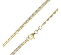 trendor Schmuck Damen-Halskette für Anhänger 925 Silber Vergoldet Zweireihig 15492