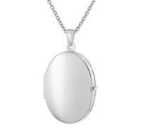 trendor Damen-Halskette mit 26 mm großem Medaillon 925 Silber Rhodiniert 28384-45 45 cm