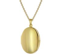 trendor 75826 Medaillon mit Halskette für Damen Gold auf Silber 925 60 cm