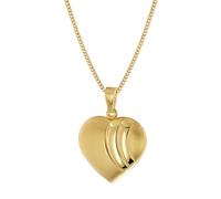trendor 68198 Damen Herz-Anhänger Gold 333 mit vergoldeter Silberkette 40 cm