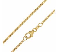 trendor Schmuck Damen-Kette 925 Silber Vergoldet Runde Veneziakette 1,5 mm 28970