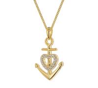 trendor Schmuck Damen-Kette Glaube-Liebe-Hoffnung 925 Silber Vergoldet 28440