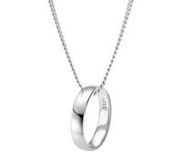 trendor Schmuck Damen-Kette mit Anhänger Silber 925 Freundschaftsring Halskette 1595