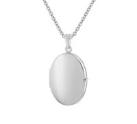 trendor Schmuck Damen-Kette mit Medaillon 925 Silber Rhodiniert 28382